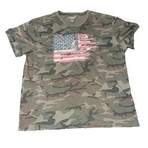 Denim & Supply Ralph Lauren Women’s XL Camo Shirt American Flag Embroidered